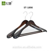 Dark Wood Color Garment Hotel Use Big Shoulder Wooden Coat Hangers